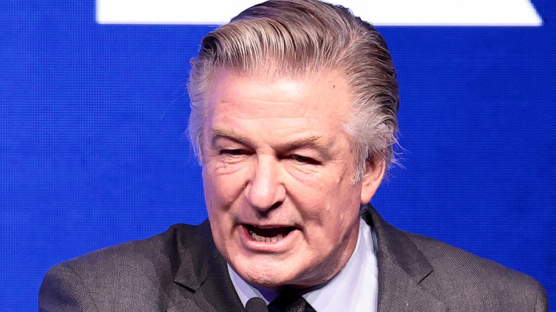 Alec Baldwin looks frustrated