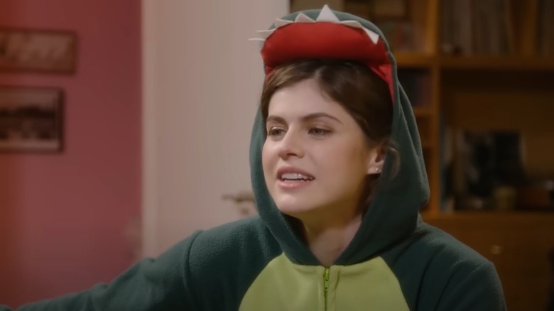 Alexandra Daddario in onesie