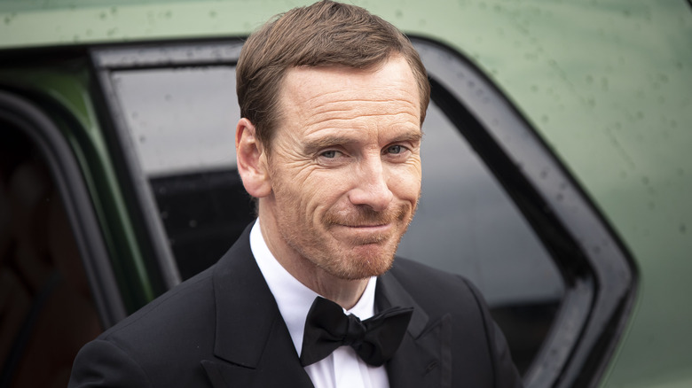 Michael Fassbender wearing tuxedo