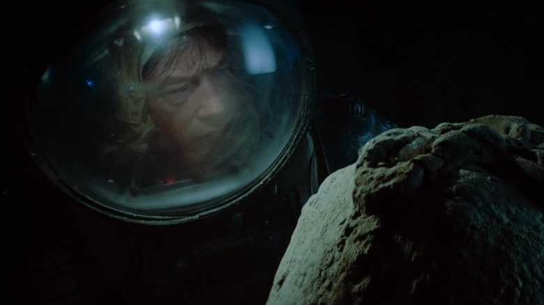 John Hurt with alien egg