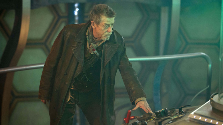 The War Doctor flying the TARDIS