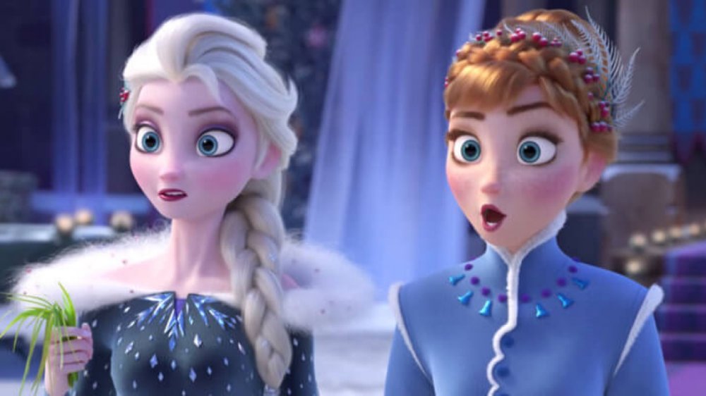 Elsa and Anna in Frozen