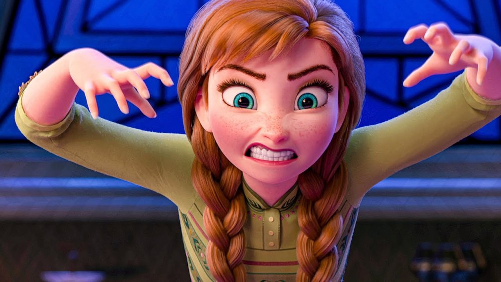 Princess Anna plays charades in Frozen