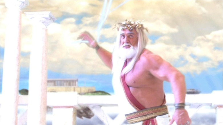 Zeus preparing to throw a lightning bolt in Little Hercules (2009)