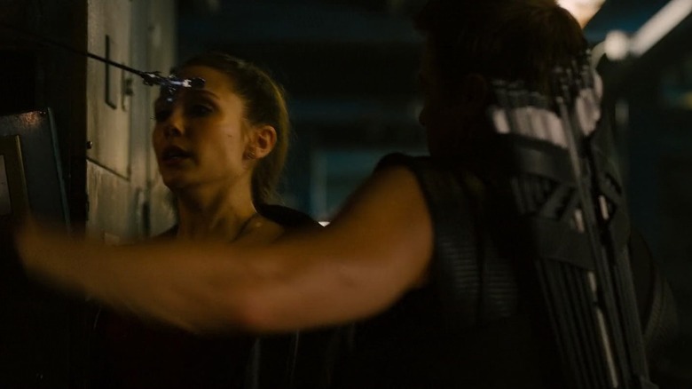 Hawkeye defeats Scarlet Witch