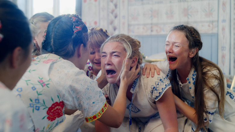 Dani screaming with Hårga women