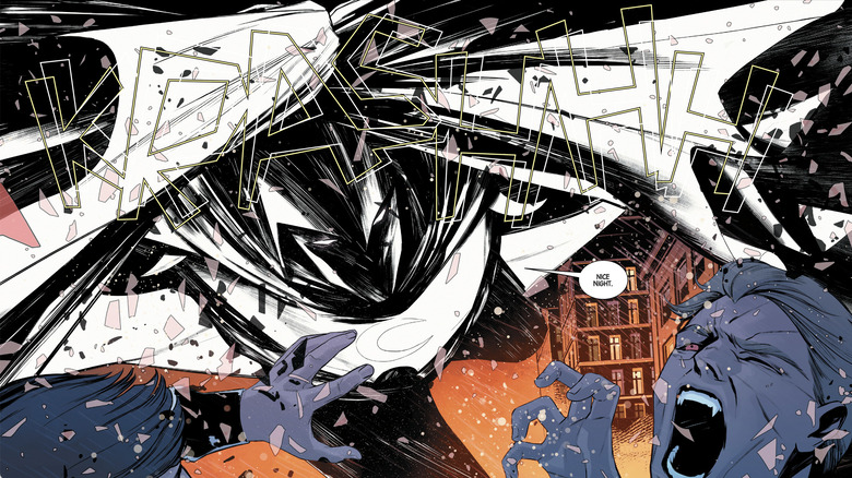 Moon Knight flies through window