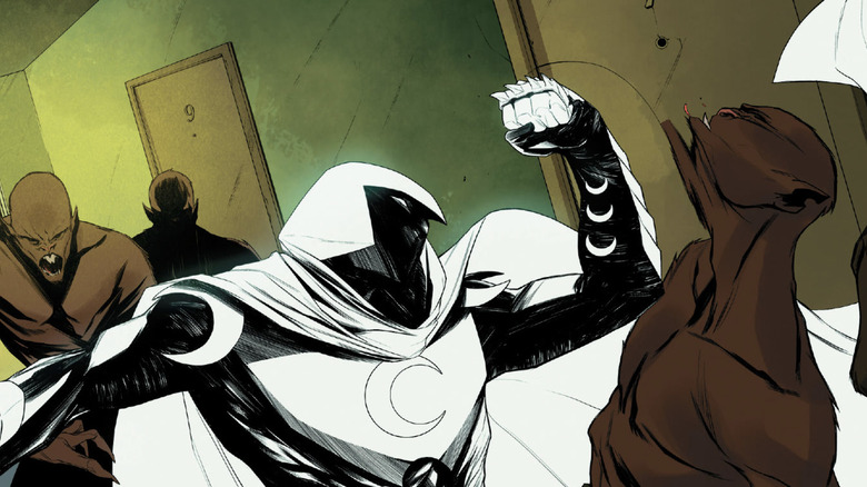 Moon Knight punches vampire