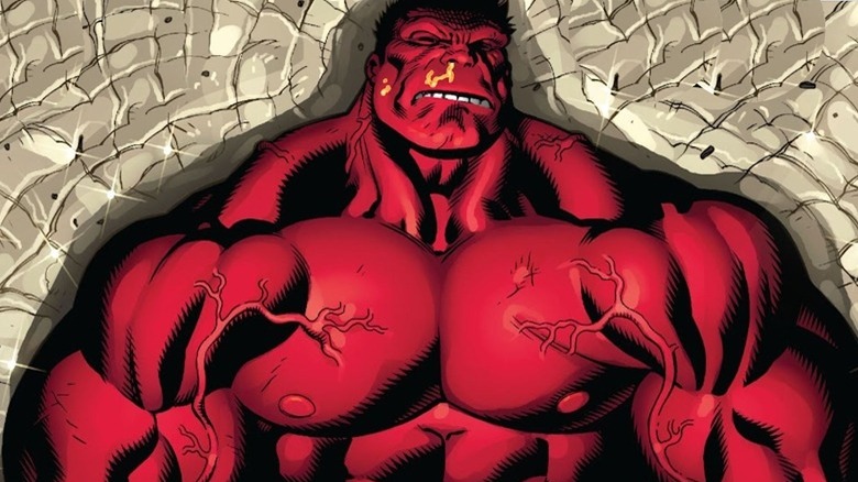 Red Hulk unconscious