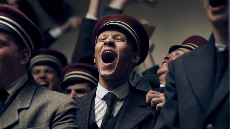 Paul at school cheering