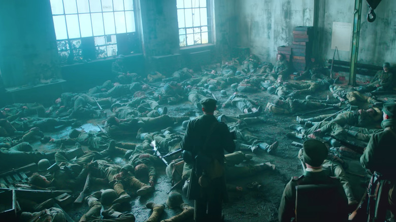 Room full of dead soldiers