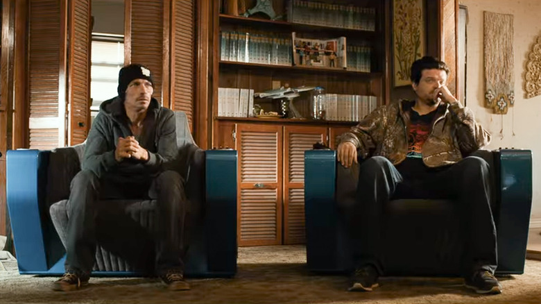 Badger and Skinny Pete sitting in armchairs