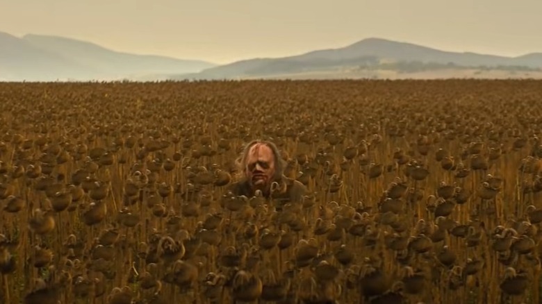 Leatherface in field