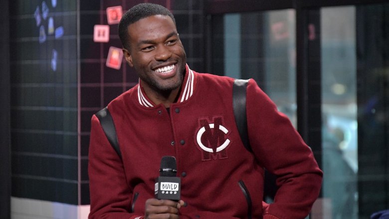 Yahya Abdul-Mateen II at a press event for 2018's Aquaman