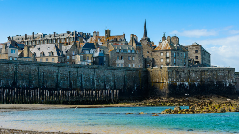 Saint-Malo, France from beach