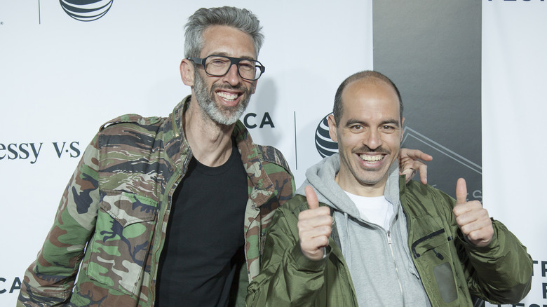 Bobbito Garcia and Stretch Armstrong posing together