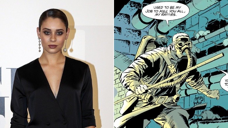 Split image on Daniela Melchior and the male Ratcatcher of DC Comics