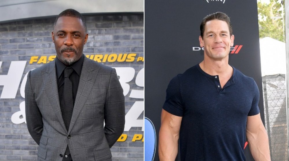 Split image of Idris Elba and John Cena