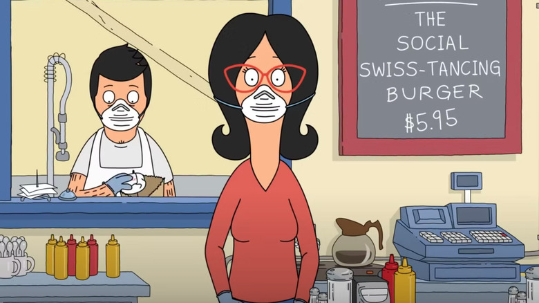 Bob and Linda wearing masks