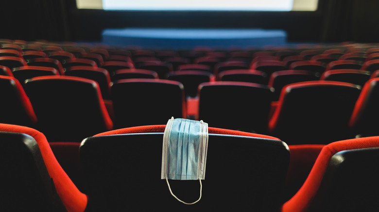 Mask in an empty theater