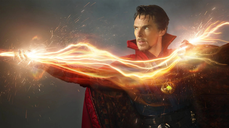 Doctor Strange manipulates magical energy