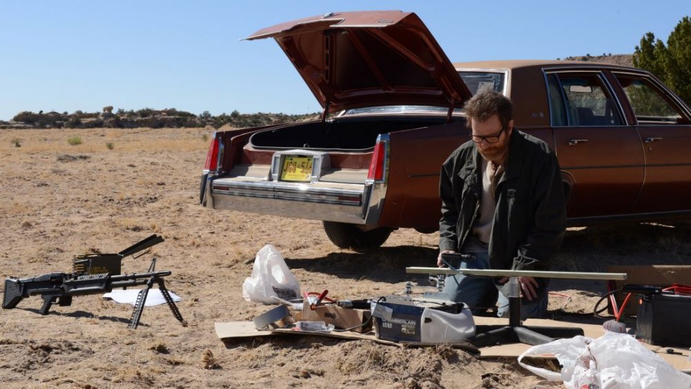 Bryan Cranston prepares Walt's infamous gun rig on Breaking Bad