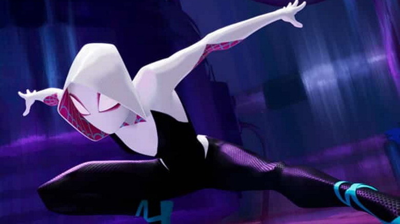 Spider-Gwen in her white cowl