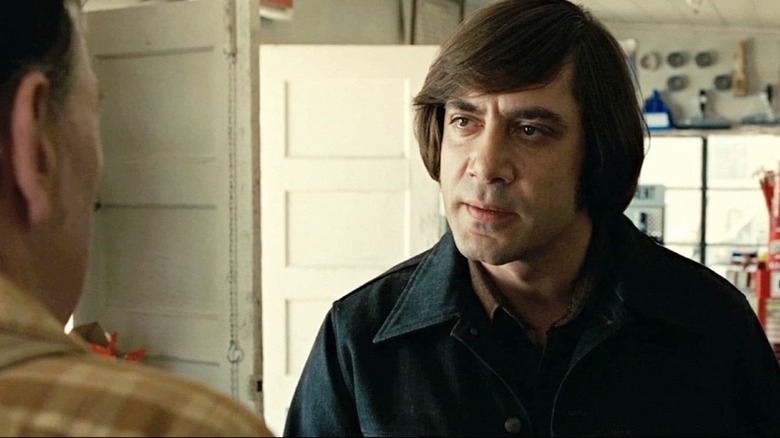 Anton Chigurh talking to clerk