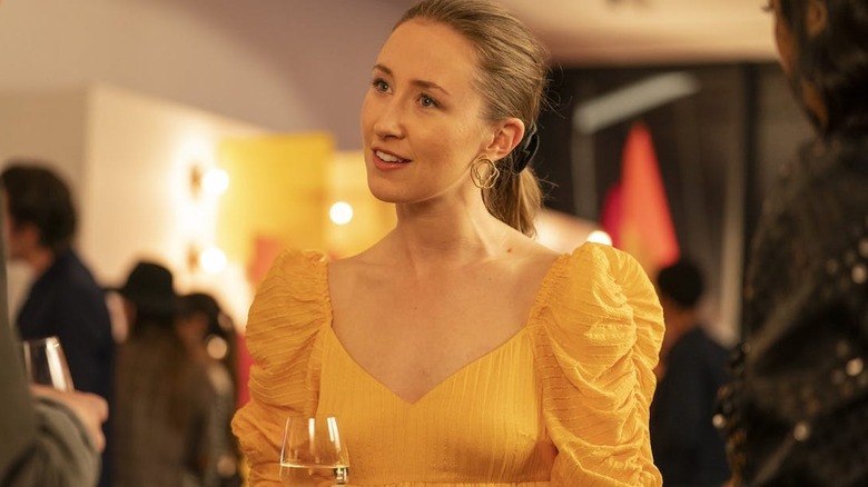 Erin Doherty in yellow dress