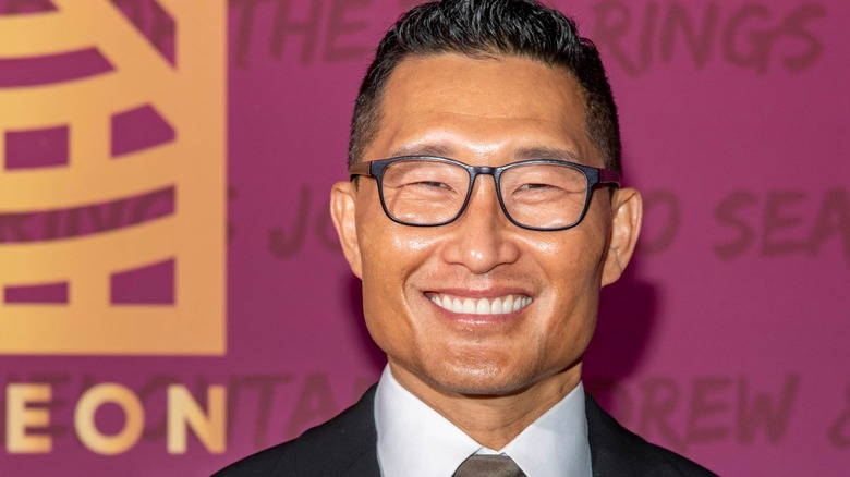 Daniel Dae Kim smiling black rimmed glasses