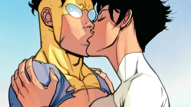 Invincible and Anissa kissing