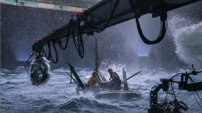 BTS photo of raging seas