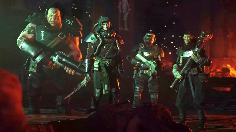 Team of four in Warhammer 40K: Darktide