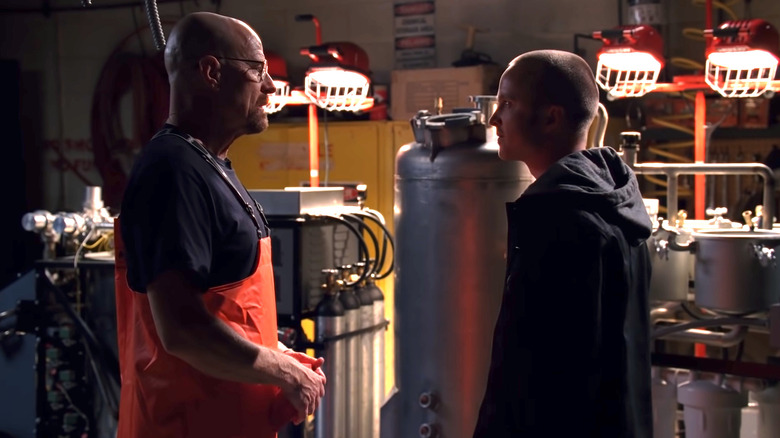 Jesse wants to leave the drug dealing business and Walter convinces him to stay in Breaking Bad