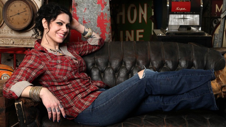 Danielle Colby sitting