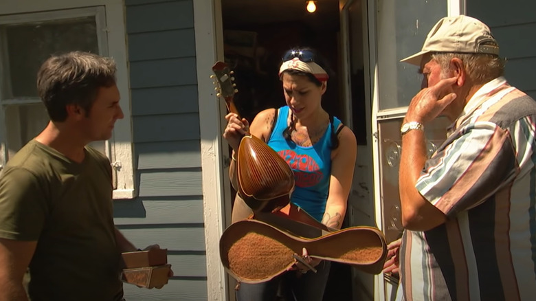 Danielle Colby holding a mandolin