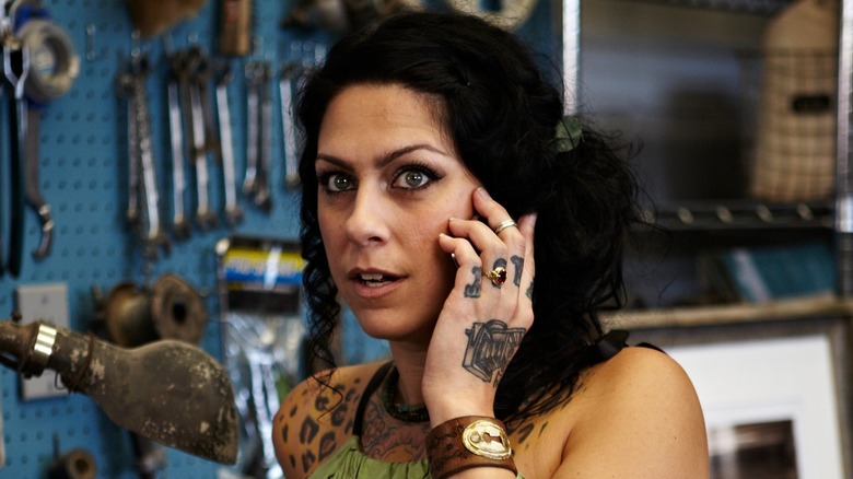 Danielle Colby answering phone