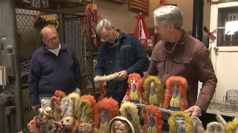 Wolfe playing with carnival toys