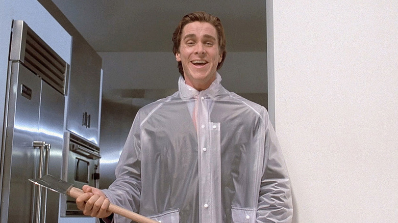 Christian Bale with axe