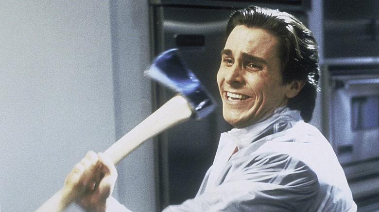 Patrick Bateman swings axe