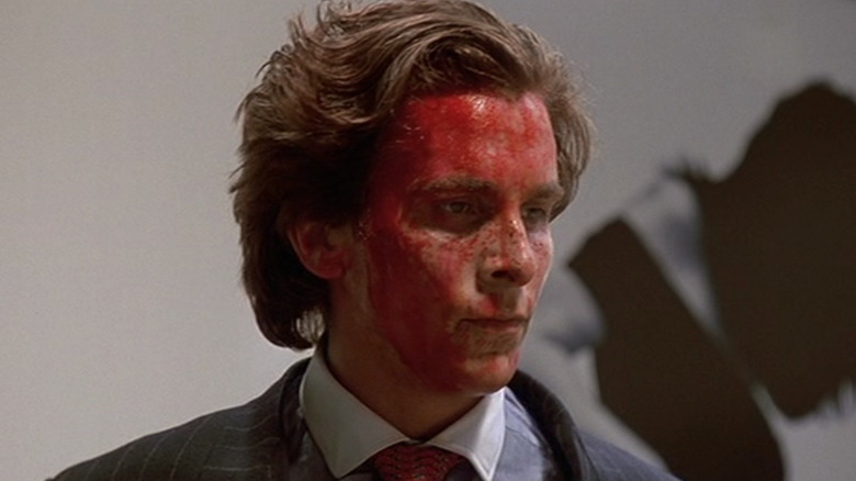 Christian Bale with bloody face