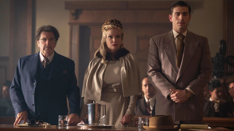 Al Pacino, Meadow Williams and Swen Temmel in "American Traitor: The Trial of Axis Sally