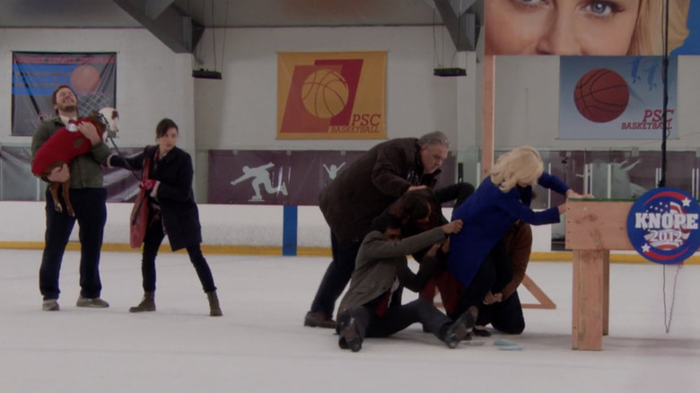 Parks and Recreation ice scene