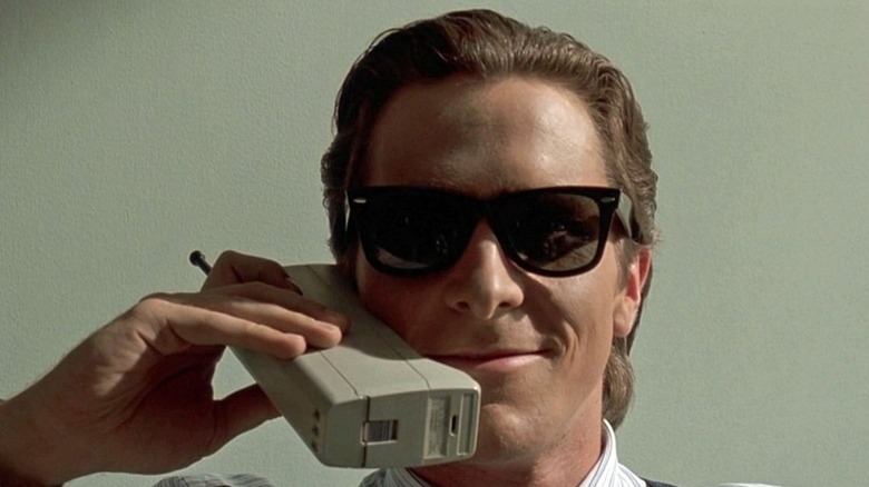 Patrick Bateman on early cell phone