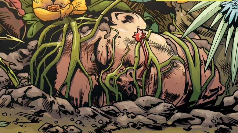 Jake Sully's corpse consumed by Pandora plant life