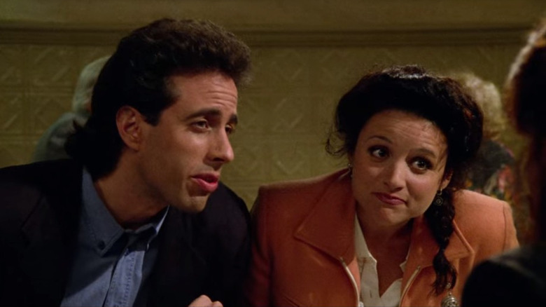 Jerry Seinfeld and Julia Louis-Dreyfus looking confused