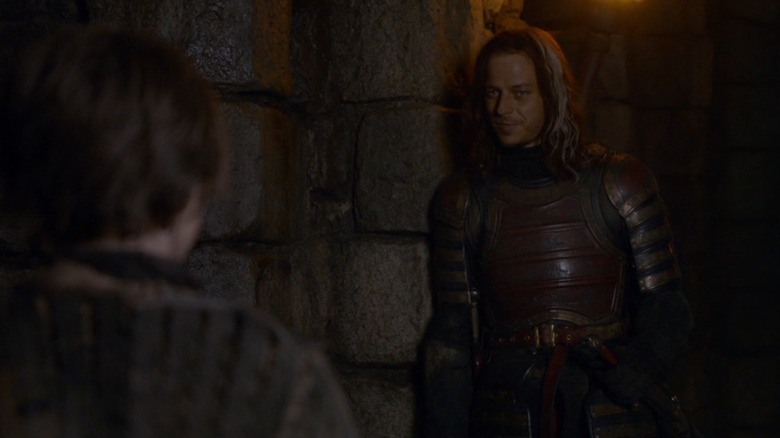 Jaqen H'ghar smiles and makes a deal with Arya Stark