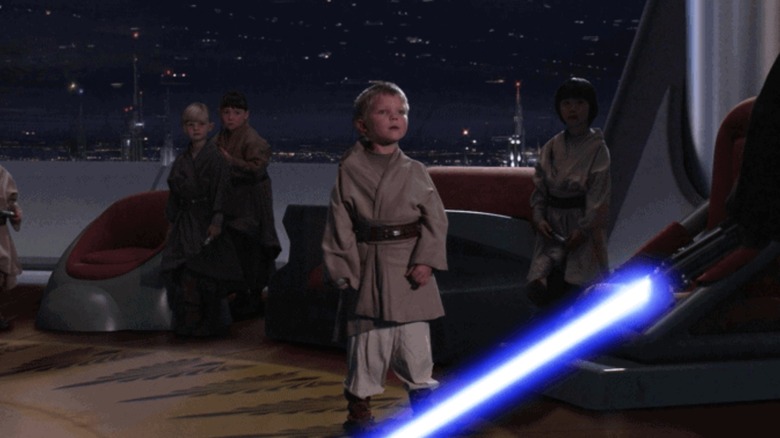 Anakin and younglings in the Jedi Temple