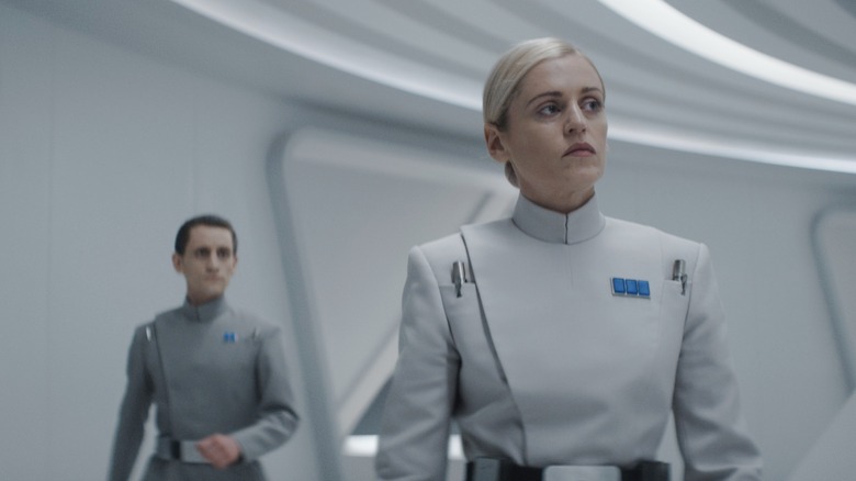 Denise Gough looking to the side in Andor