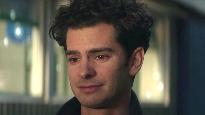 Andrew Garfield teary eyed